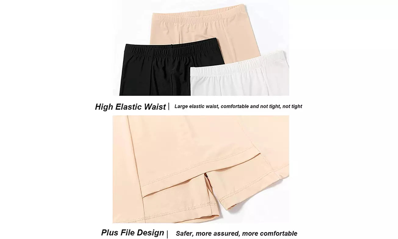 Flarixa Double Layer Safety Panties - High Waist Protective Shorts for Women & Girls Under Skirts and Dresses